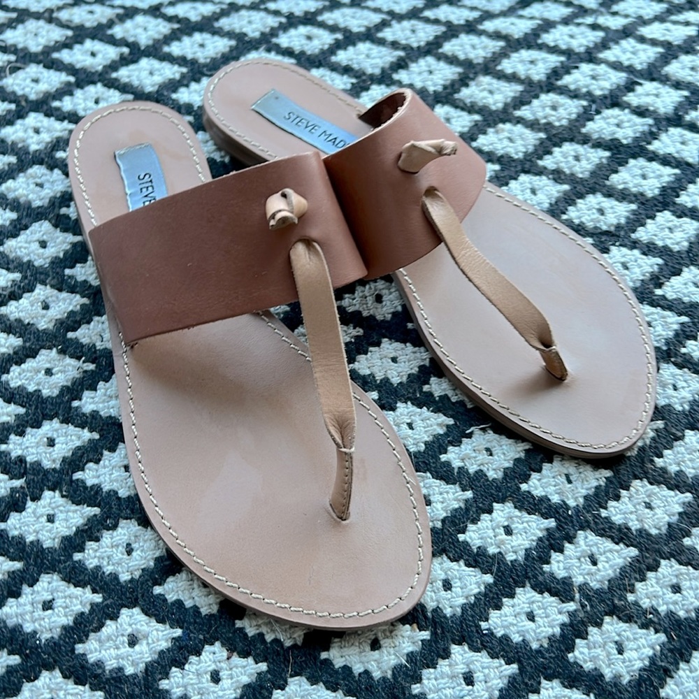 Steve Madden Olivia Tan Brown Sandals